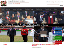 Tablet Screenshot of kenyaembassystockholm.com